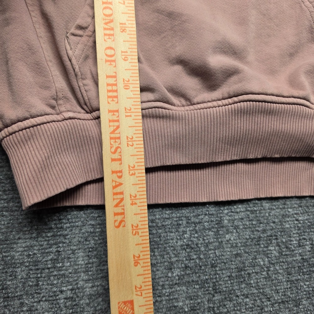 Madewell Oversized French Terry Raglan Hoodie Sweatshirt Women S Dusty Mauve - Picture 6 of 10